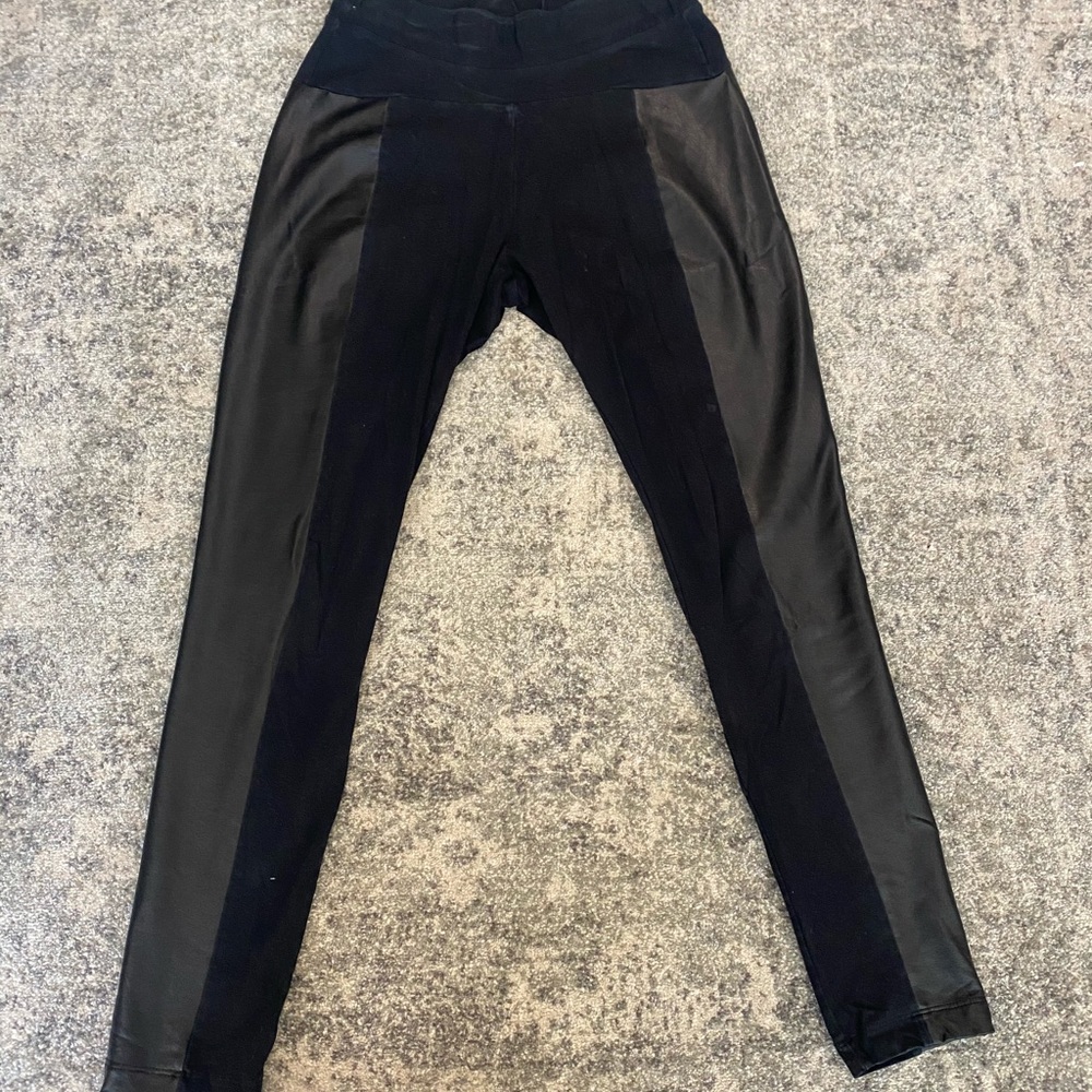 Leather Paneled Leggings